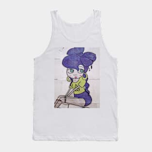 brick lane graffiti purple girl Tank Top